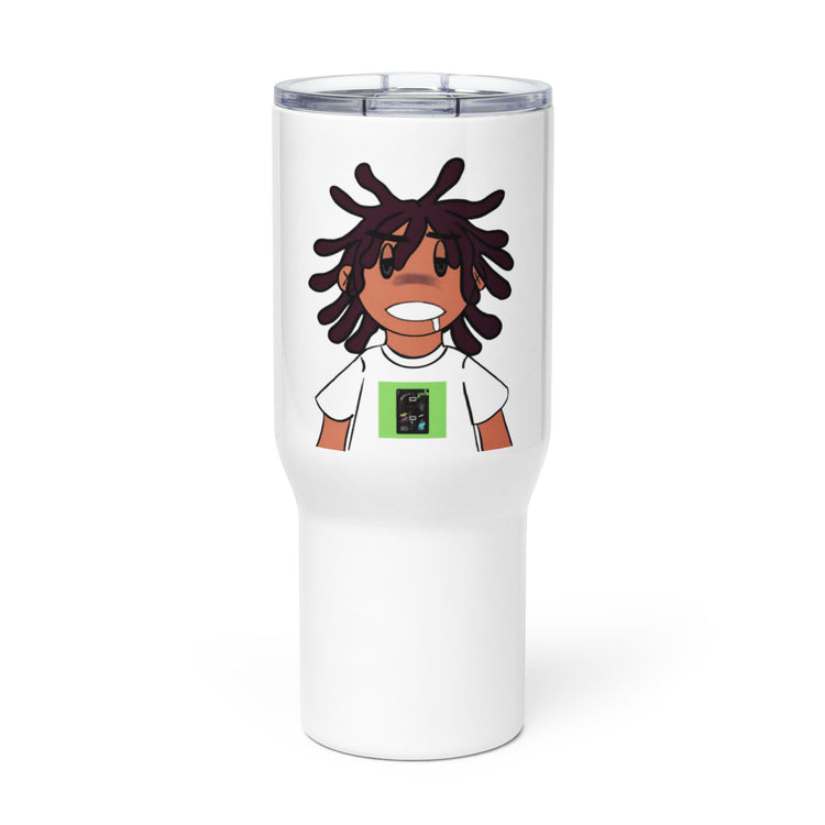 Travel mug with a handle