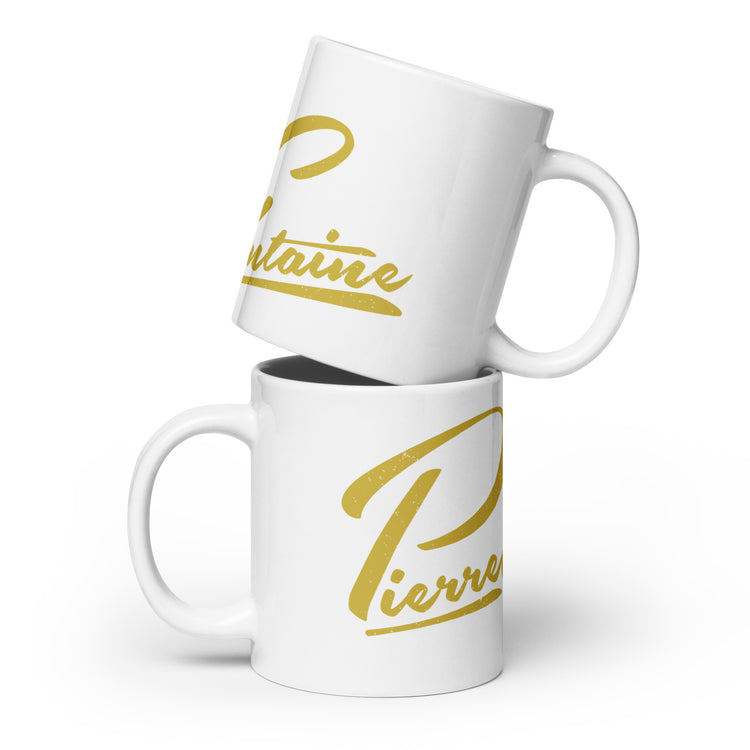 White glossy mug